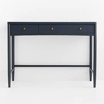 Hampshire 42" Navy Blue Wood 2-Drawer Kids Desk