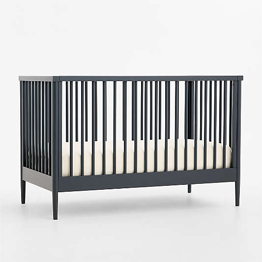 Hampshire Navy Blue Wood Convertible Baby Crib