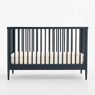 Hampshire Navy Blue Wood Convertible Baby Crib