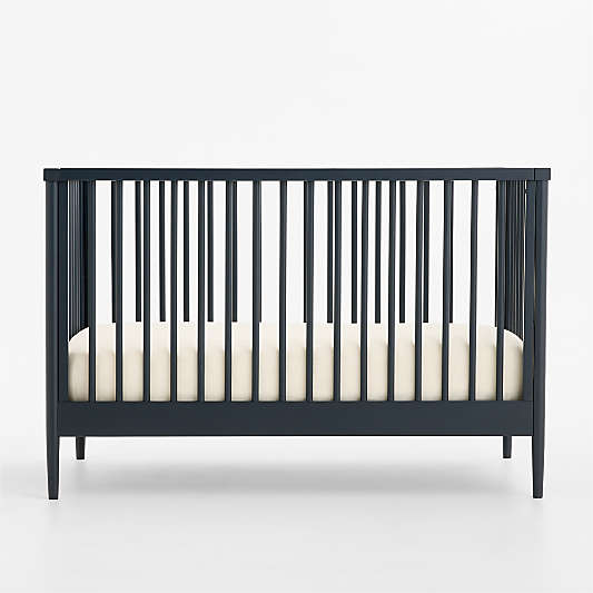 Hampshire Navy Blue Wood Convertible Baby Crib