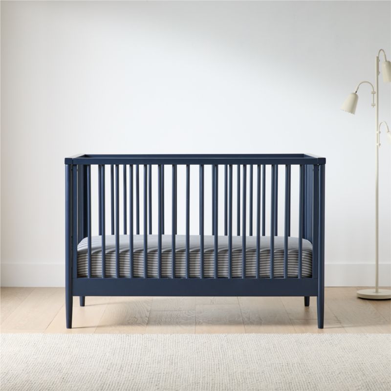 Hampshire Navy Blue Wood Convertible Baby Crib - image 2 of 11