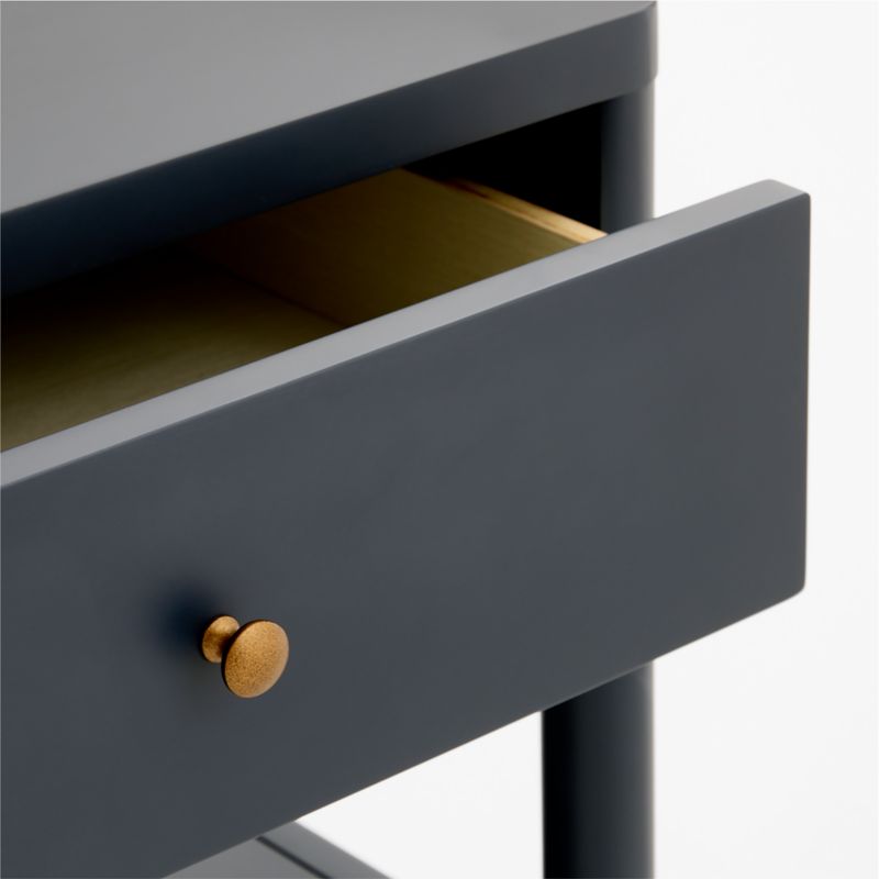 Hampshire 20" Navy Blue Wood Kids Nightstand with Drawer - image 4 of 9