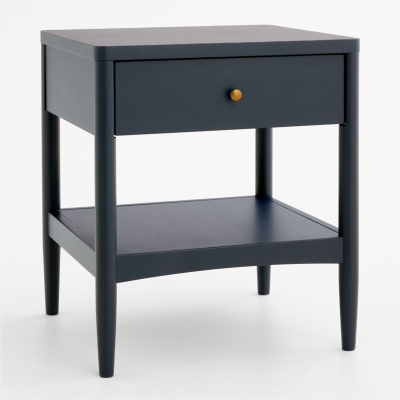 Hampshire 20" Navy Blue Wood Kids Nightstand with Drawer - image 3 of 9