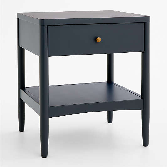 Hampshire 20" Navy Blue Wood Kids Nightstand with Drawer
