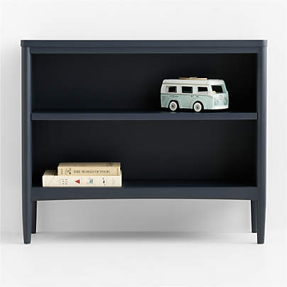 Hampshire 36" Navy Blue Wood Small 2-Shelf Kids Bookcase