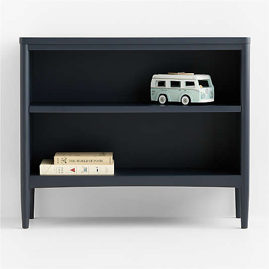 Hampshire 36" Navy Blue Wood Small 2-Shelf Kids Bookcase