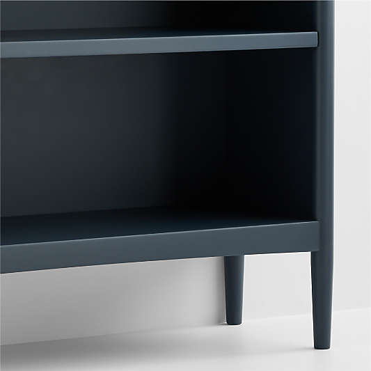 Hampshire 36" Navy Blue Wood Tall 4-Shelf Kids Bookcase
