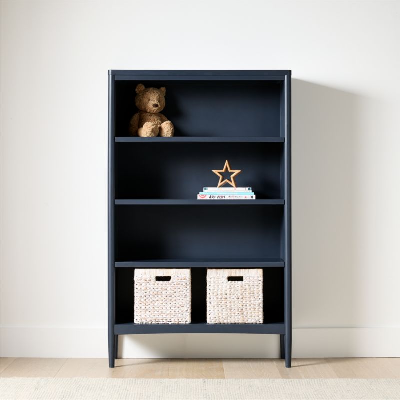 Hampshire 36" Navy Blue Wood Tall 4-Shelf Kids Bookcase - image 1 of 8