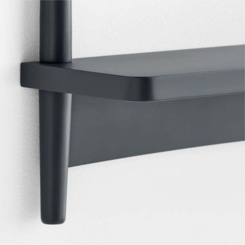 Hampshire 27" Navy Blue Wood 2-Tier Kids Wall Shelf - image 2 of 8