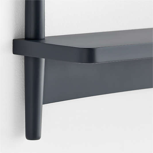 Hampshire 27" Navy Blue Wood 2-Tier Kids Wall Shelf