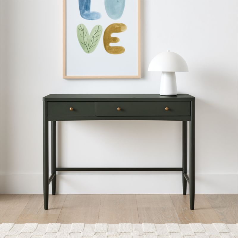 Hampshire 42" Olive Green Wood 2-Drawer Kids Desk - image 2 of 8