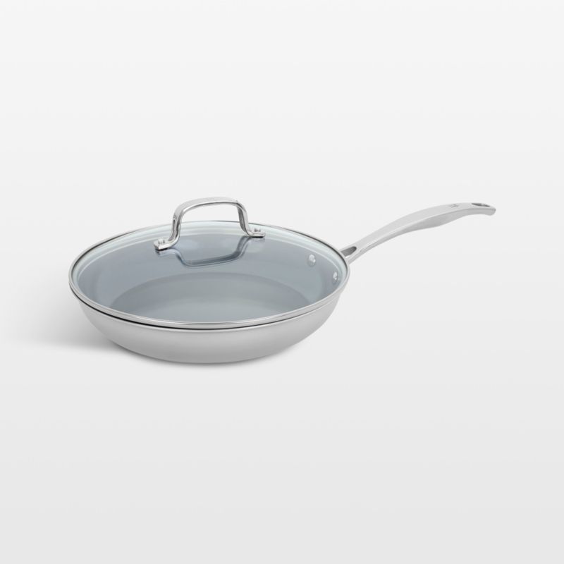 HENCKELS ® Clad H3 Stainless Steel 10" Ceramic Nonstick Fry Pan with Lid - image 0 of 7