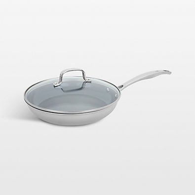 View HENCKELS ® Clad H3 Stainless Steel 10" Ceramic Nonstick Fry Pan with Lid details