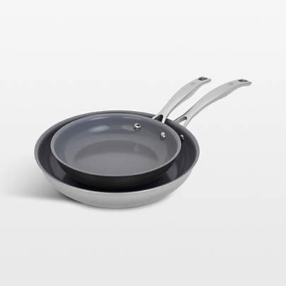 HENCKELS ® Clad H3 Stainless Steel Ceramic Nonstick 8" and 10" Fry Pan Set