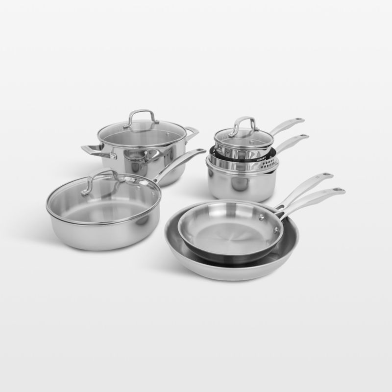 HENCKELS ® Clad H3 10-Piece Stainless Steel Cookware Set - image 0 of 9