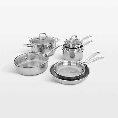 HENCKELS ® Clad H3 10-Piece Stainless Steel Cookware Set