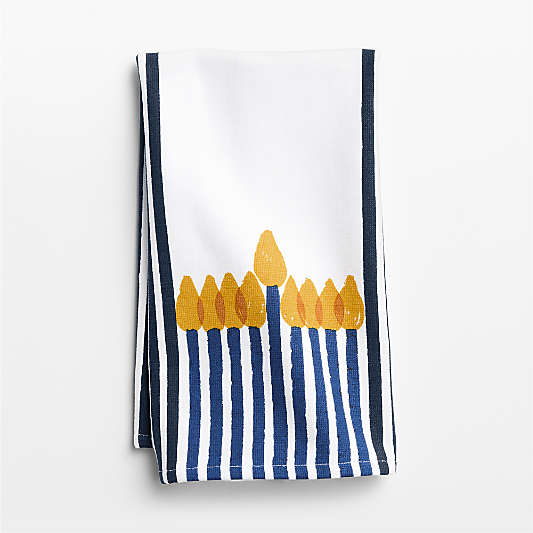 Hanukkah Menorah Organic Cotton Dish Towel