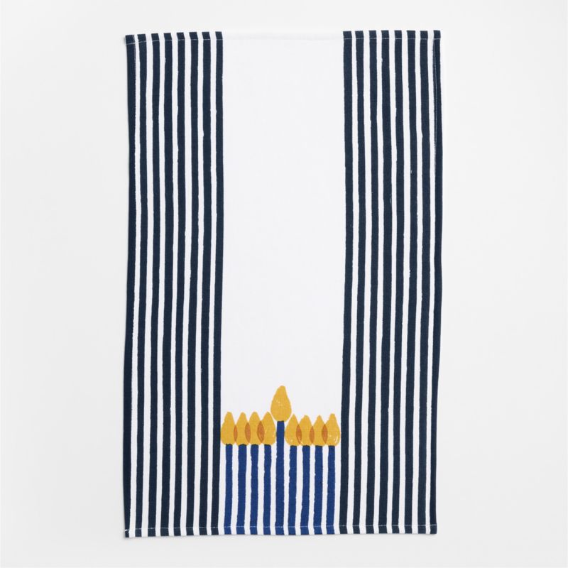Hanukkah Menorah Organic Cotton Dish Towel - image 1 of 3