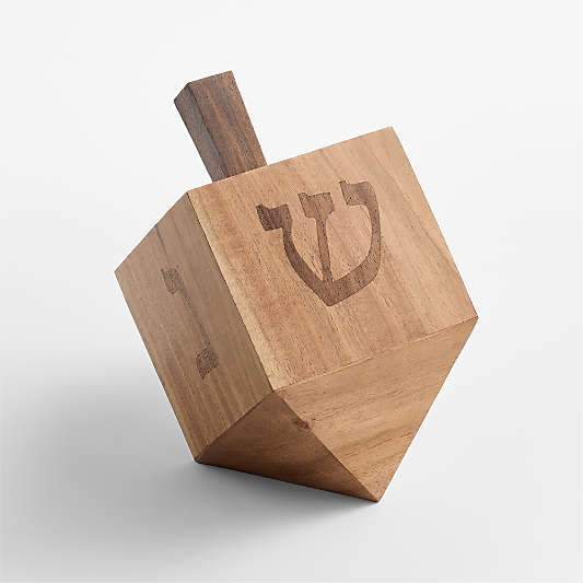 Hanukkah Icon Wood Dreidel