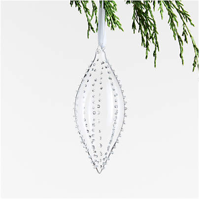 Hobnail Glass Drop Christmas Tree Ornament