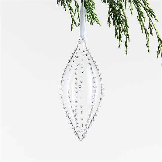 Hobnail Glass Drop Christmas Tree Ornament