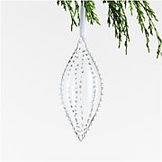 Metallic & Clear Glass Snowflake Christmas Tree Ornaments Set of 6
