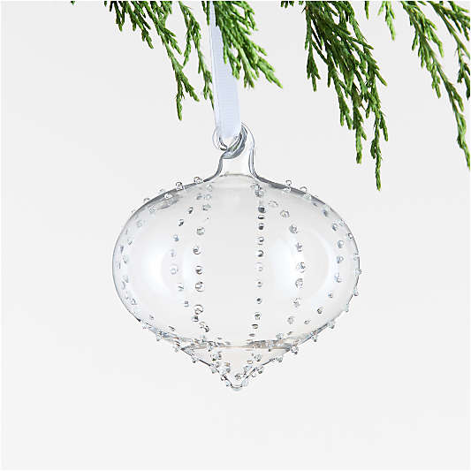 Hobnail Glass Onion Christmas Tree Ornament