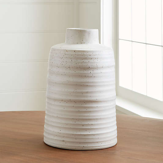 Holden Speckled White Vase 18"