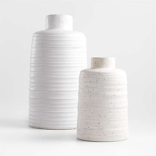 Holden Speckled White Vases