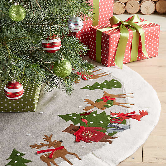 Holiday Critter Felt Tree Skirt