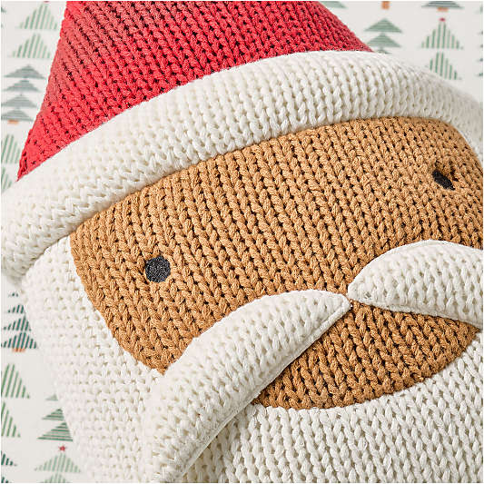 Santa Knit Kids Christmas Throw Pillow