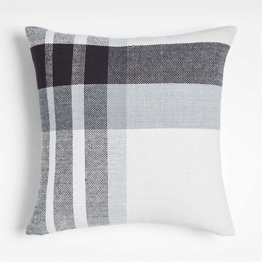 gray plaid pillow