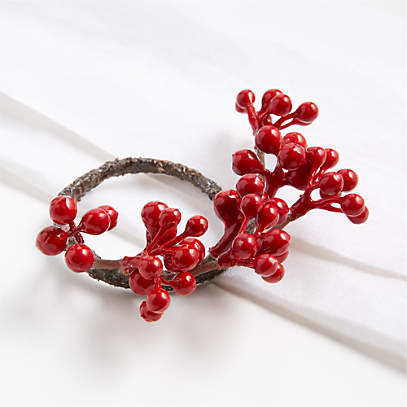 Holiday Twig Berry Napkin Ring + Reviews