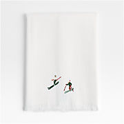 Holiday Snow Fun Sled and Snowball Guest Towel