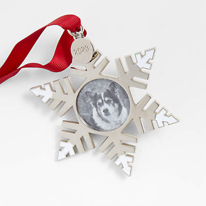2023 Holiday Snowflake Picture Picture Frame Christmas Tree Ornament