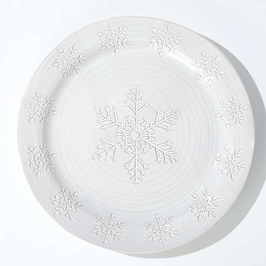 Holiday Snowflake Round Platter