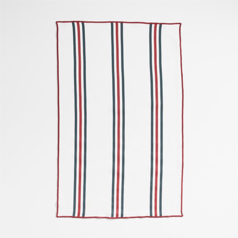 Holiday Stripe and Plaid Organic Cotton Dish Towels, Set of 2