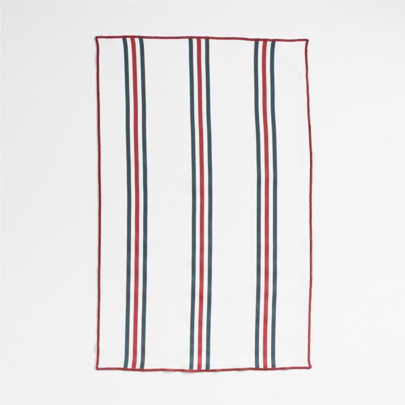 Holiday Stripe and Plaid Organic Cotton Dish Towels, Set of 2 +