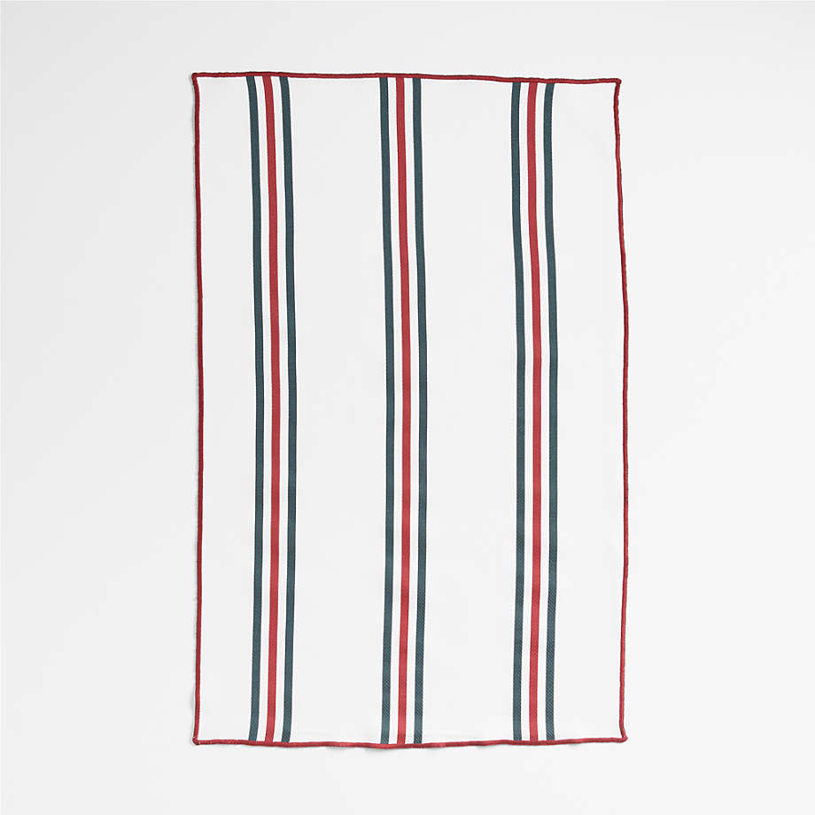 Holiday Stripe and Plaid Organic Cotton Dish Towels, Set of 2 +