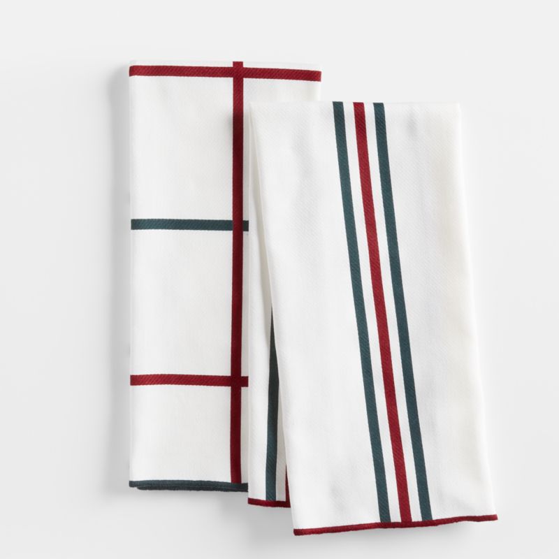 Fall Orange Stripe Organic Cotton Dish Towel + Reviews, Crate & Barrel in  2023