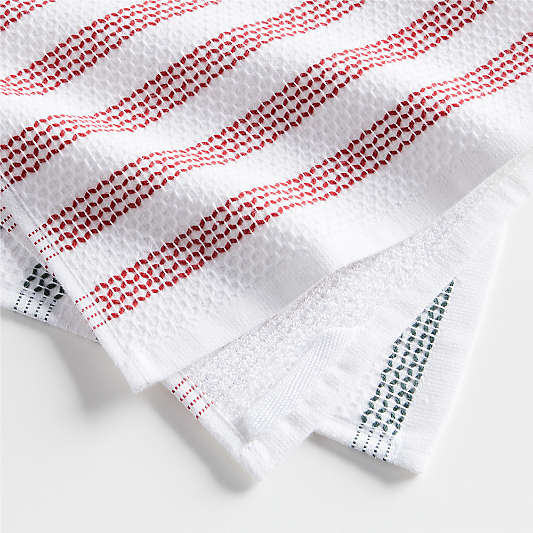 Holiday Textured Terry Organic Cotton Dish Towels, Set of 2