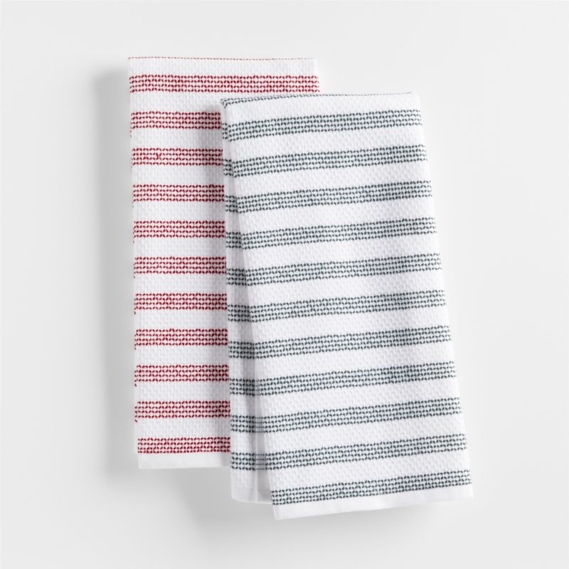 Holiday Textured Terry Organic Cotton Dish Towels, Set of 2 - image 0 of 4