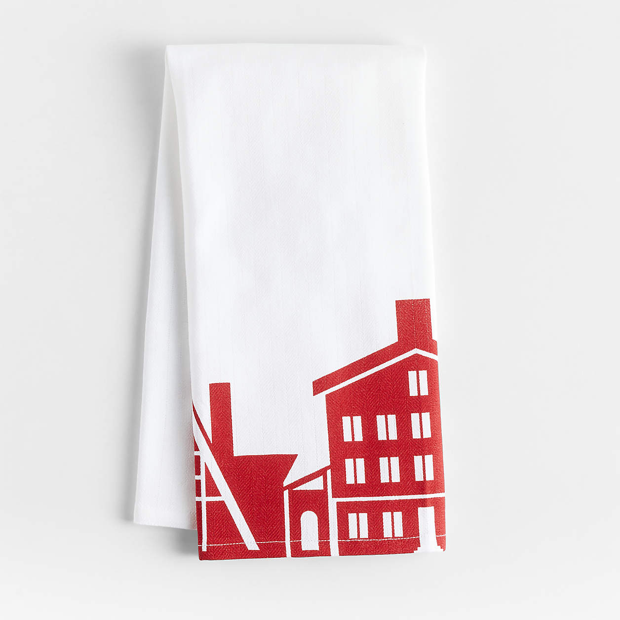 Holiday Village Dish Towel + Reviews Crate & Barrel