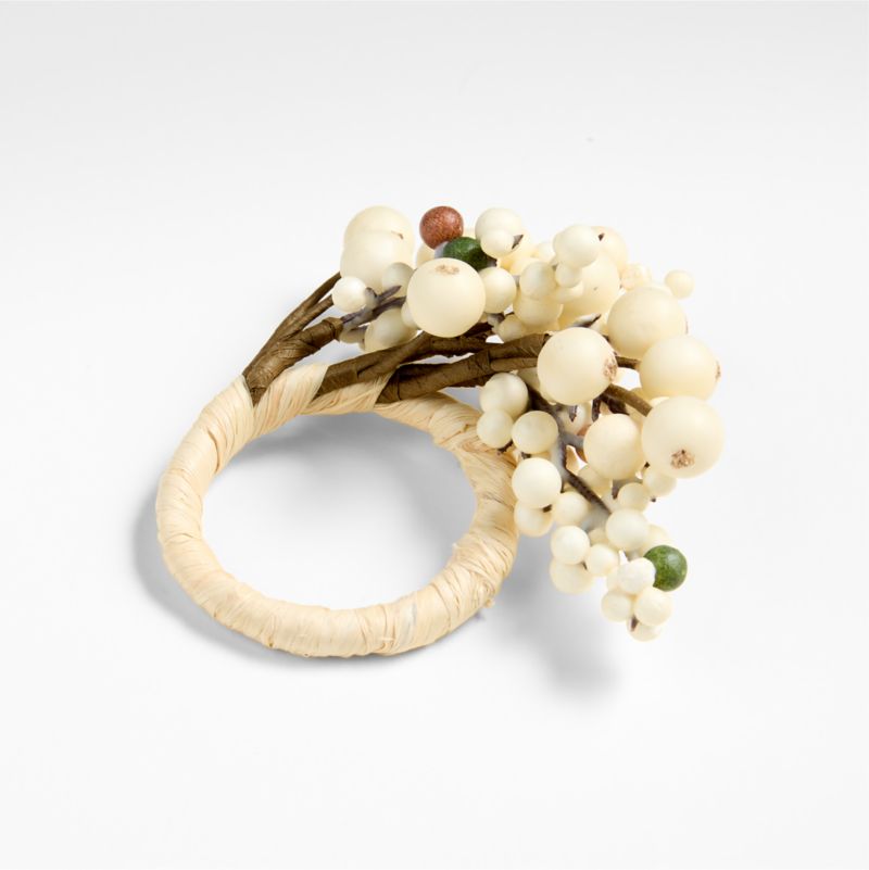 Holiday White Berries Napkin Ring - image 2 of 3