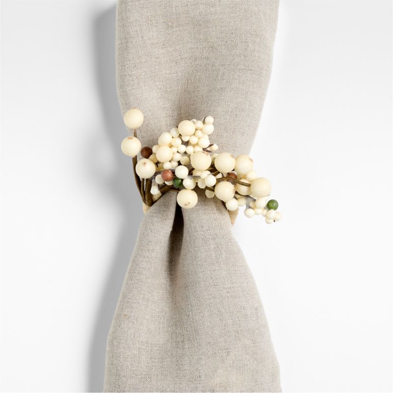 Holiday White Berries Napkin Ring - image 0 of 3