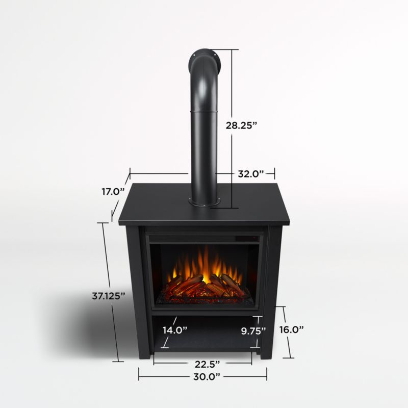 Halden Black Fireplace - image 8 of 11