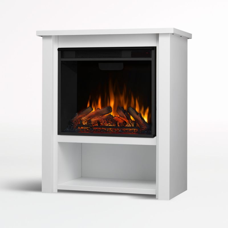 Halden White Fireplace - image 3 of 10