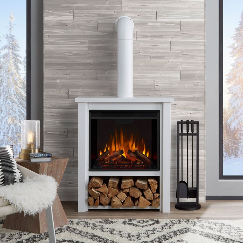 Halden White Fireplace - image 2 of 10