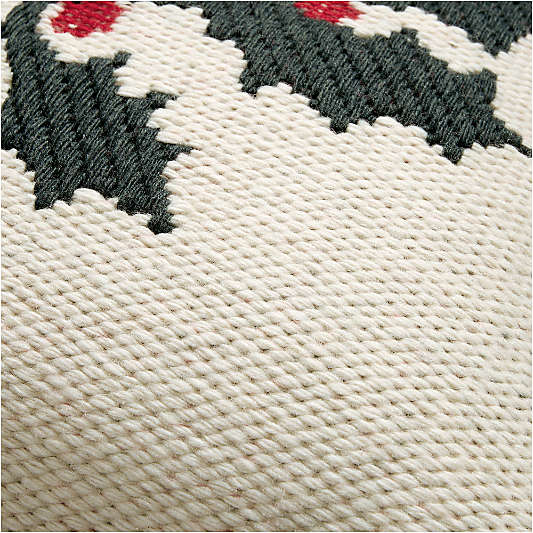 Holly Kilim 20"x20" Arctic Ivory Multi Throw Pillow with Down-Alternative Insert