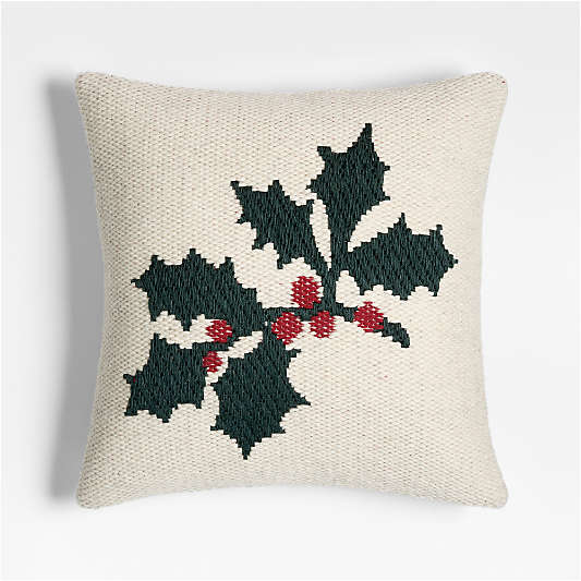 Holly Kilim 20"x20" Arctic Ivory Multi Throw Pillow with Down-Alternative Insert